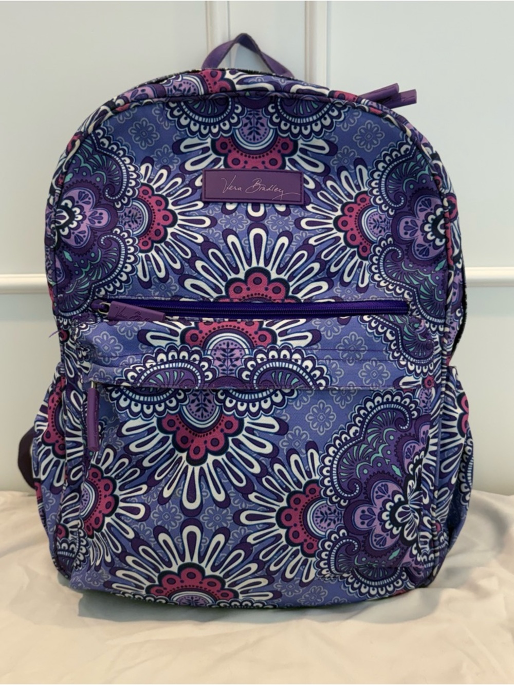 Vera Bradley Essential Large Back Pack - Lilac Medallion (Retired) - Picture 2 of 8